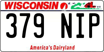 WI license plate 379NIP