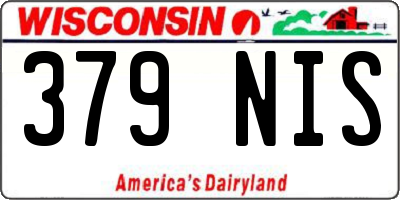 WI license plate 379NIS