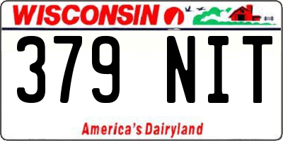 WI license plate 379NIT