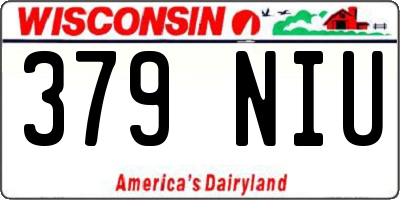 WI license plate 379NIU