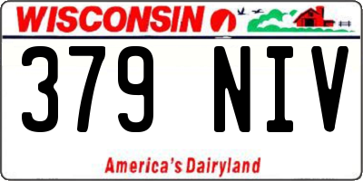 WI license plate 379NIV