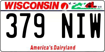 WI license plate 379NIW