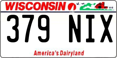 WI license plate 379NIX