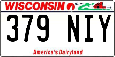 WI license plate 379NIY