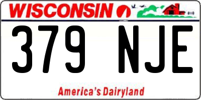 WI license plate 379NJE
