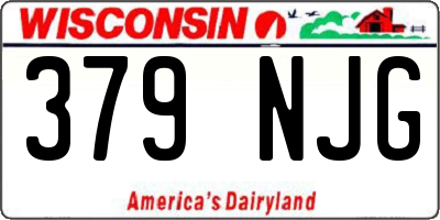 WI license plate 379NJG