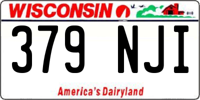 WI license plate 379NJI