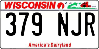 WI license plate 379NJR