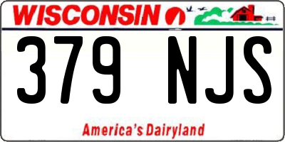 WI license plate 379NJS