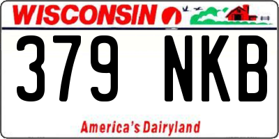 WI license plate 379NKB