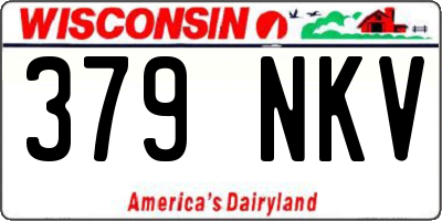 WI license plate 379NKV