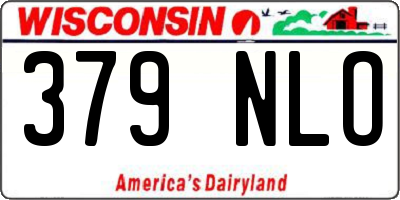 WI license plate 379NLO