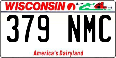 WI license plate 379NMC