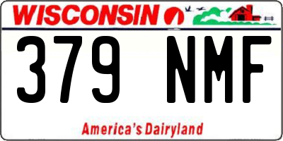 WI license plate 379NMF