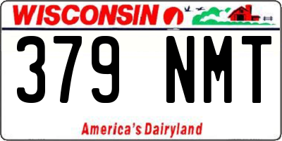 WI license plate 379NMT