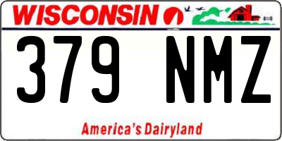 WI license plate 379NMZ