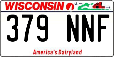 WI license plate 379NNF