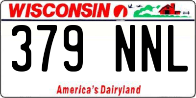 WI license plate 379NNL