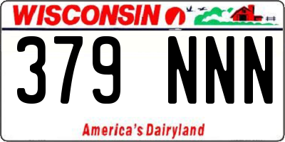 WI license plate 379NNN