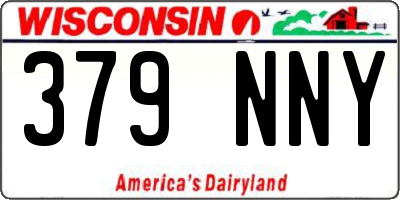 WI license plate 379NNY