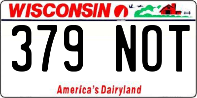 WI license plate 379NOT