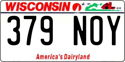 WI license plate 379NOY