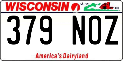 WI license plate 379NOZ