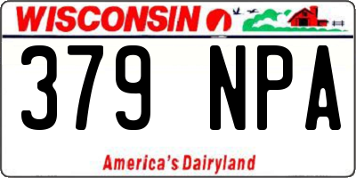 WI license plate 379NPA