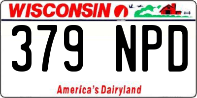 WI license plate 379NPD
