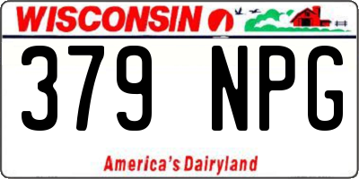 WI license plate 379NPG