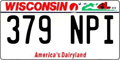 WI license plate 379NPI