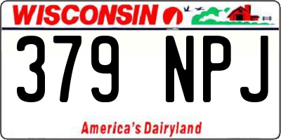 WI license plate 379NPJ