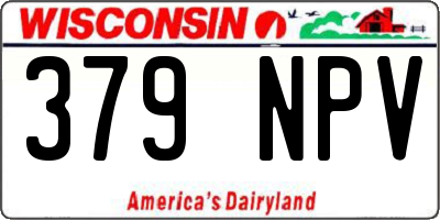 WI license plate 379NPV
