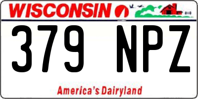 WI license plate 379NPZ