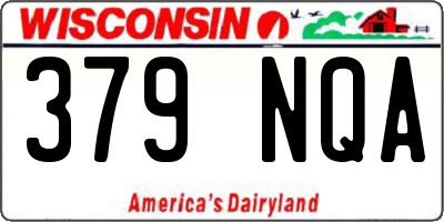 WI license plate 379NQA