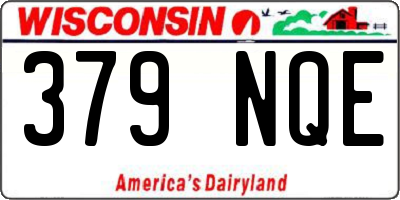 WI license plate 379NQE