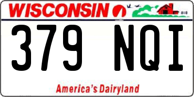 WI license plate 379NQI