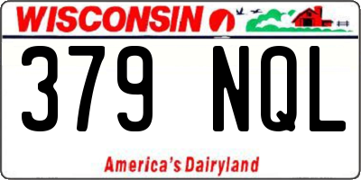 WI license plate 379NQL