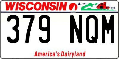WI license plate 379NQM