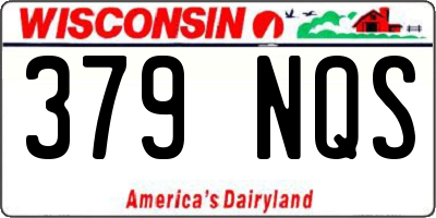 WI license plate 379NQS
