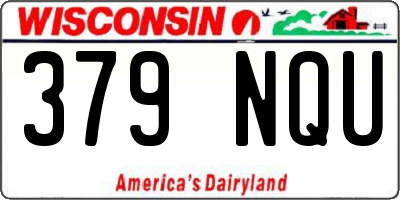 WI license plate 379NQU