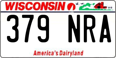 WI license plate 379NRA