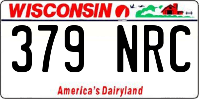 WI license plate 379NRC