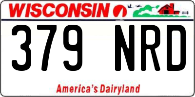 WI license plate 379NRD
