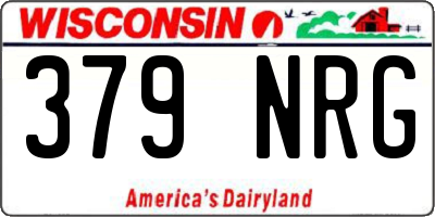 WI license plate 379NRG