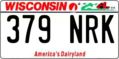 WI license plate 379NRK