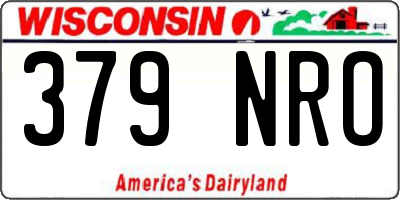 WI license plate 379NRO