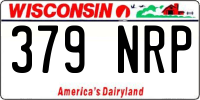 WI license plate 379NRP
