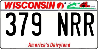 WI license plate 379NRR