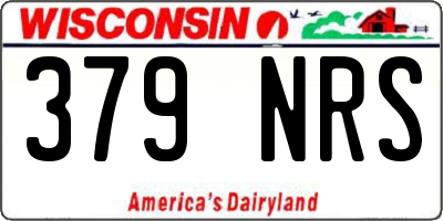 WI license plate 379NRS